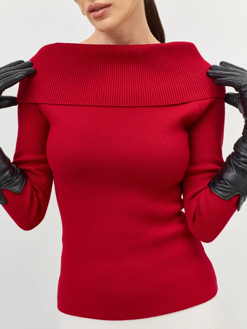 Джемпер с открытыми плечами