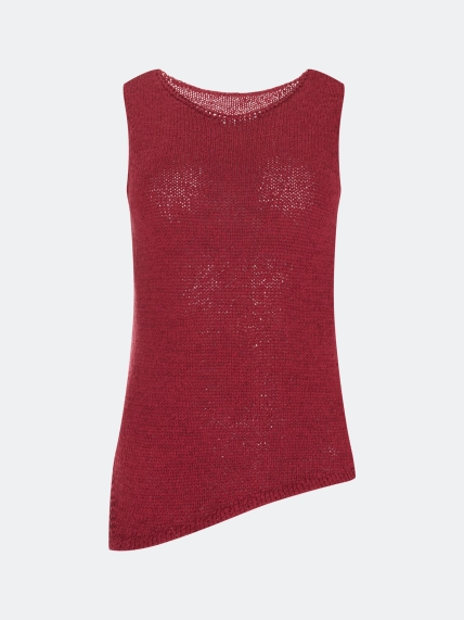 Асимметричный вязаный топ