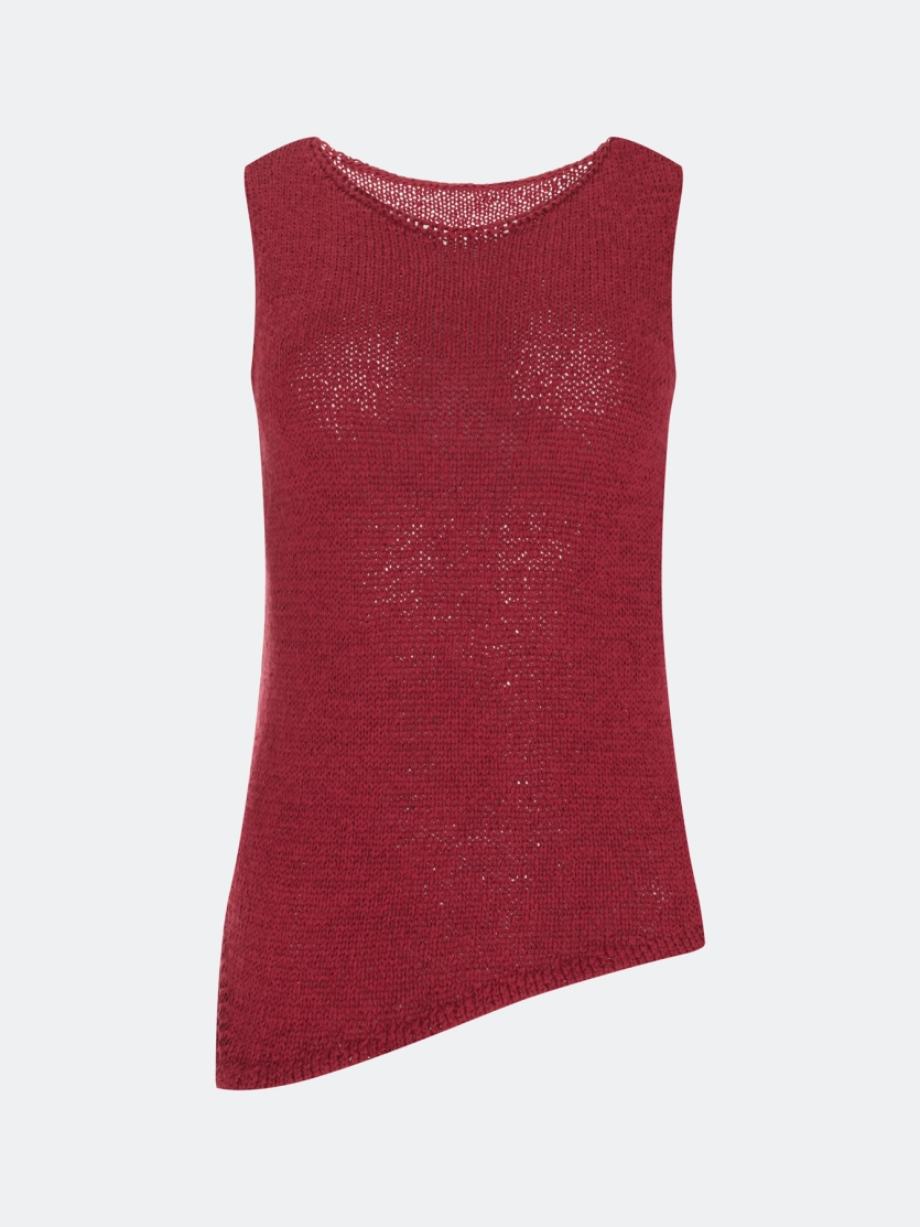 Асимметричный вязаный топ