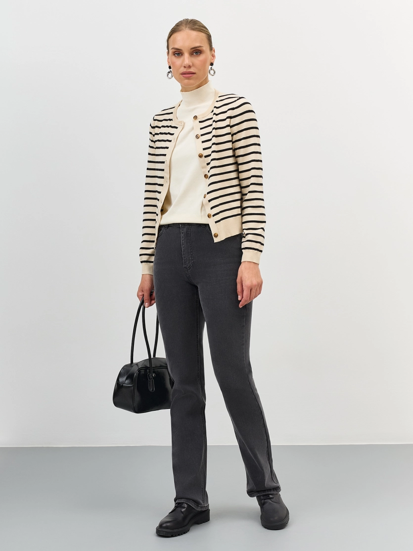 Графитовые джинсы bootcut