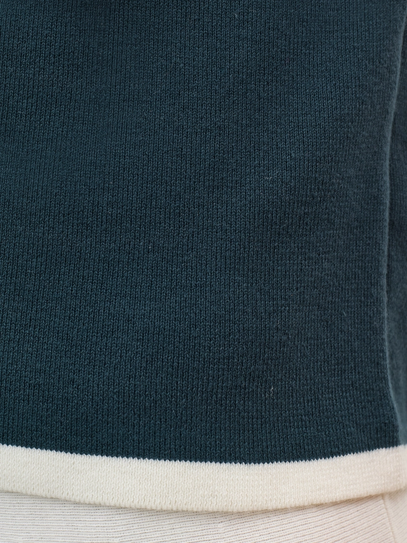 Джемпер поло с контрастными деталями