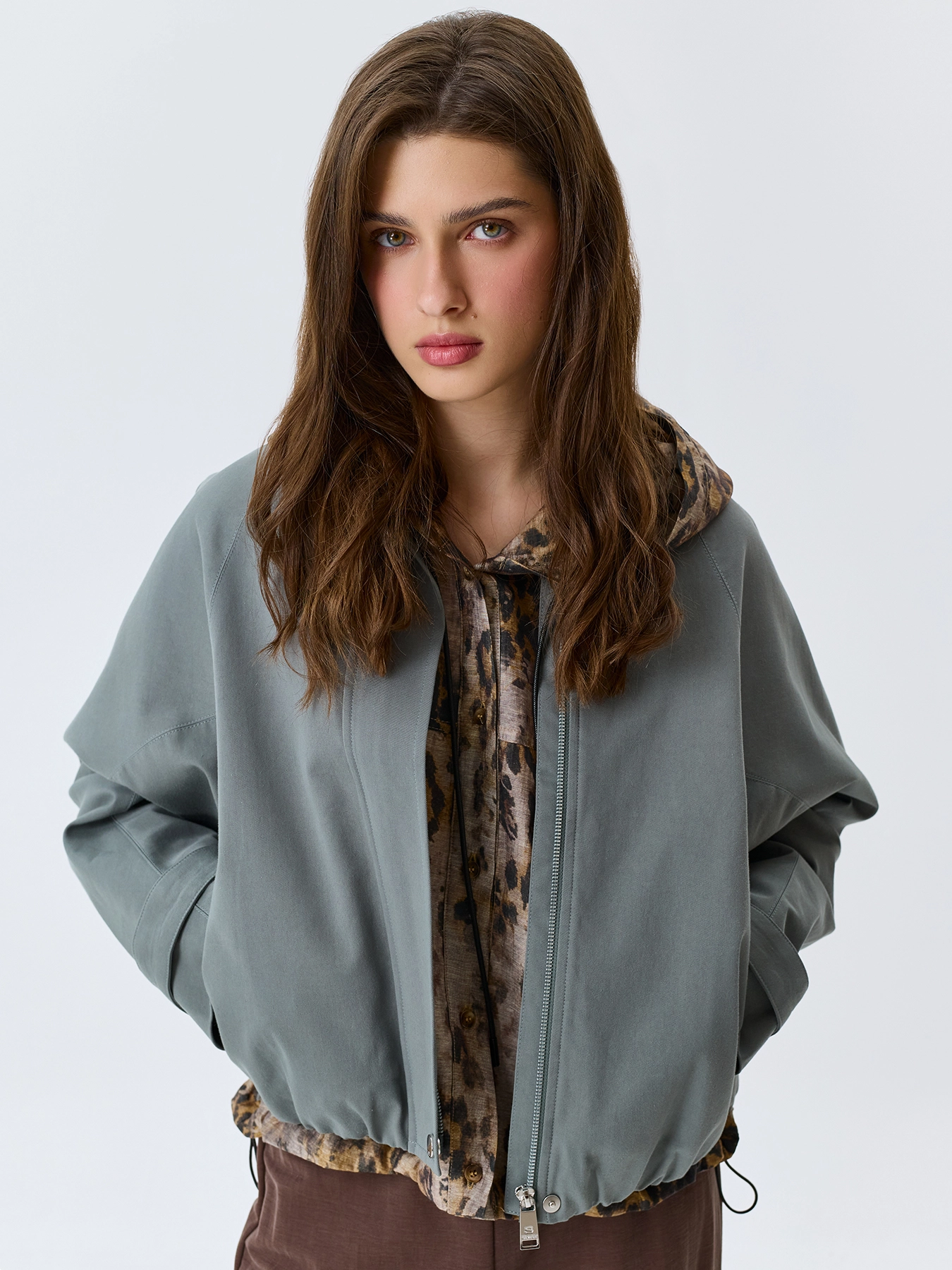 Укороченный бомбер из 100% хлопка SAVAGE