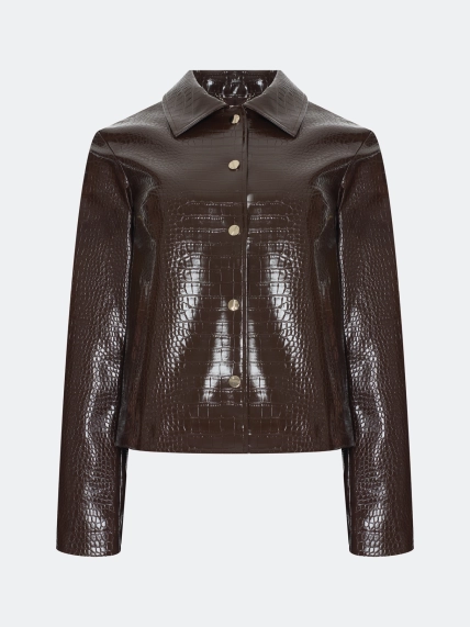 Жакет из фактурной искусственной кожи 