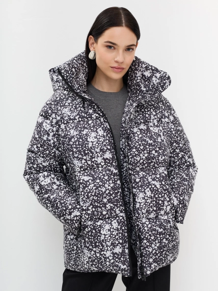 Oversize куртка с абстрактным принтом