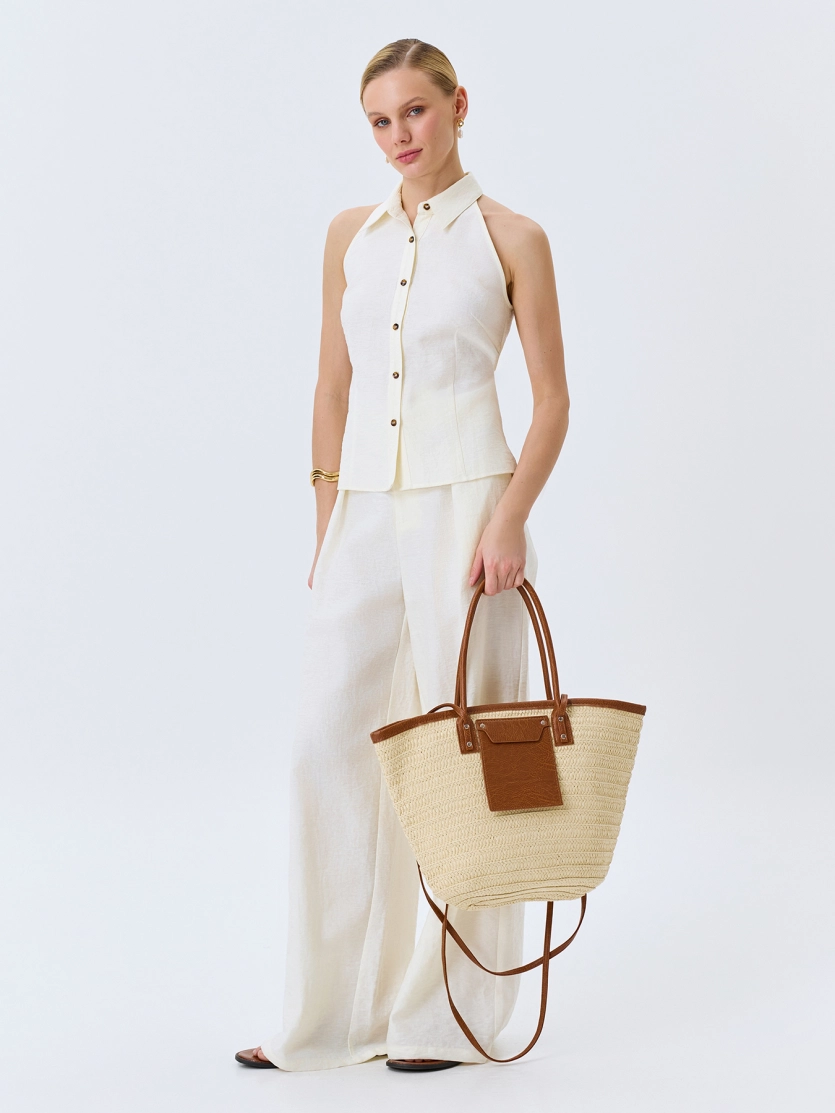 Сумка-тоут из рафии