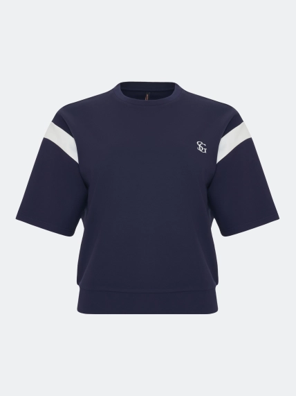 Джемпер с контрастными вставками