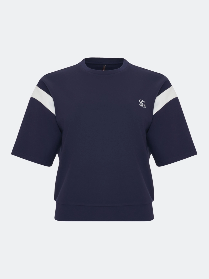 Джемпер с контрастными вставками