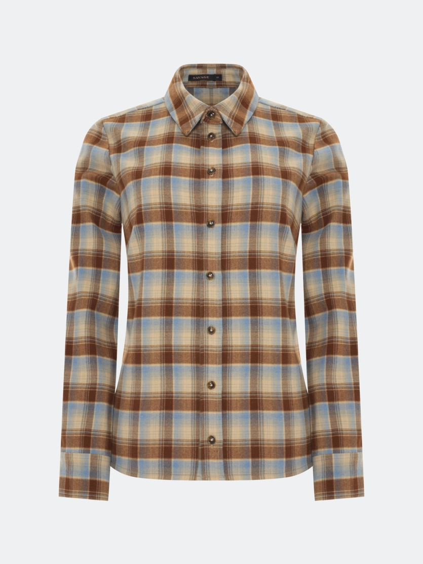 Рубашка в яркую клетку