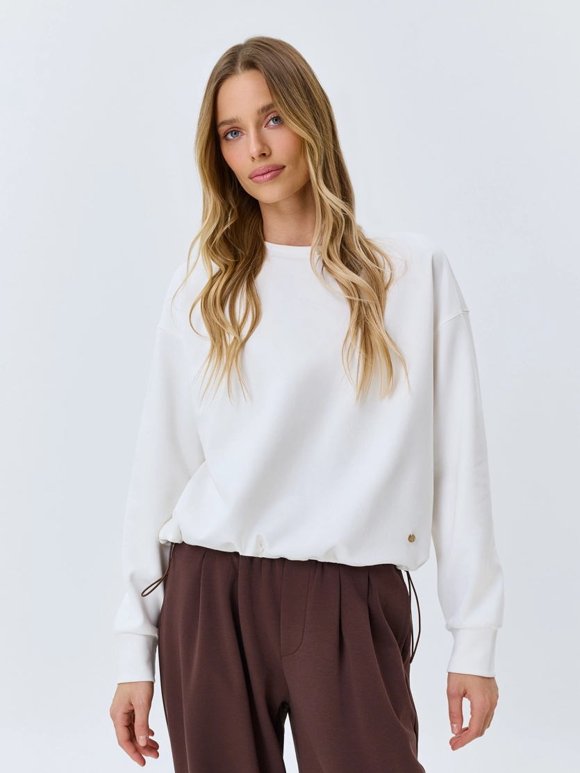 Свободный свитшот из смесового хлопка