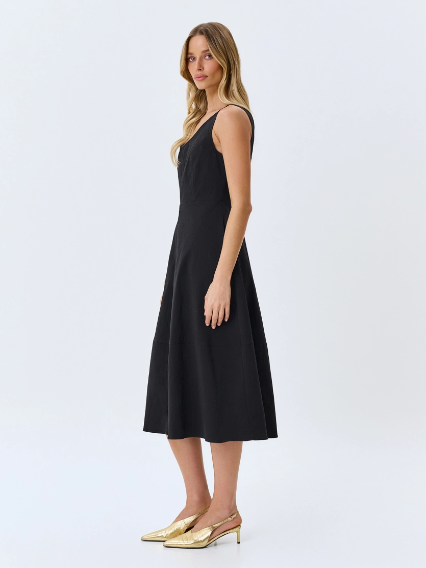 Хлопковое платье-миди