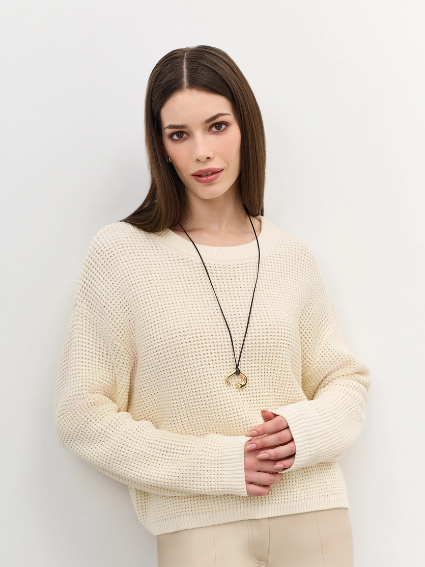 Свитер с текстурной вязкой