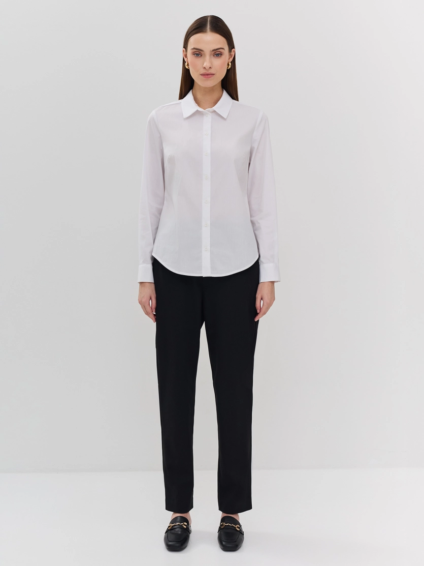 Базовая рубашка из эластичного хлопка