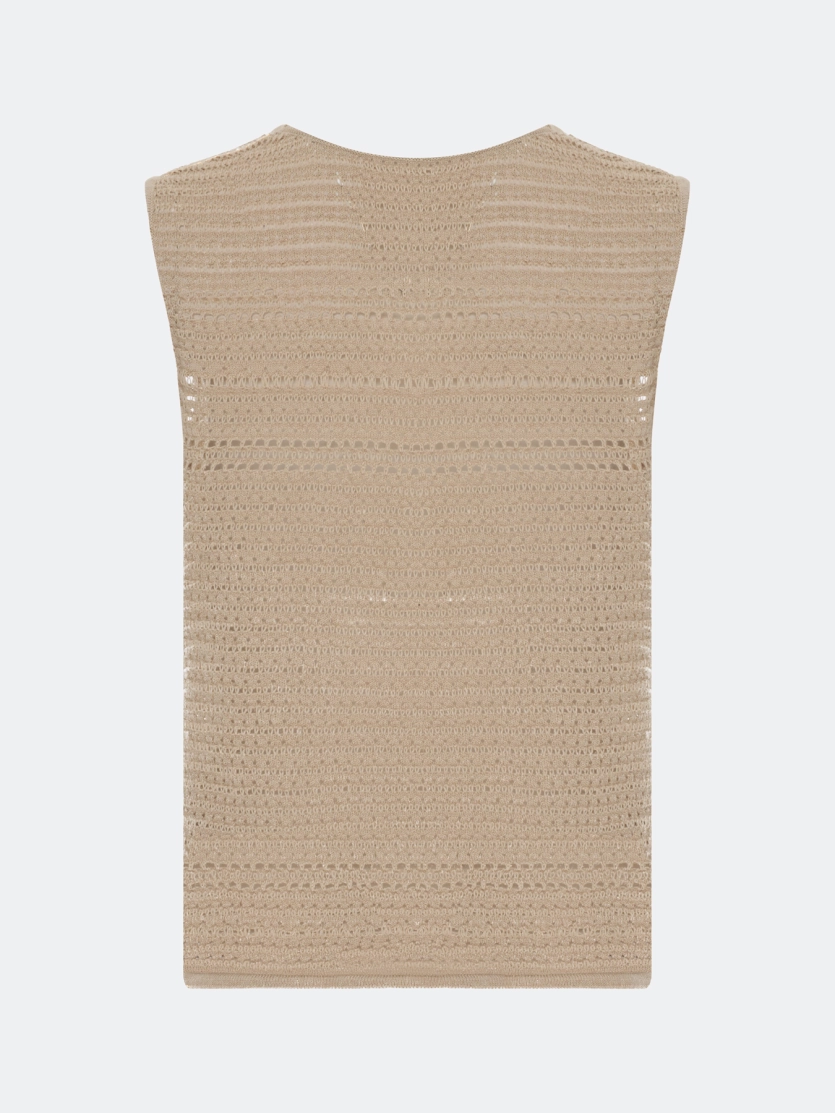 Ажурный топ с люрексом