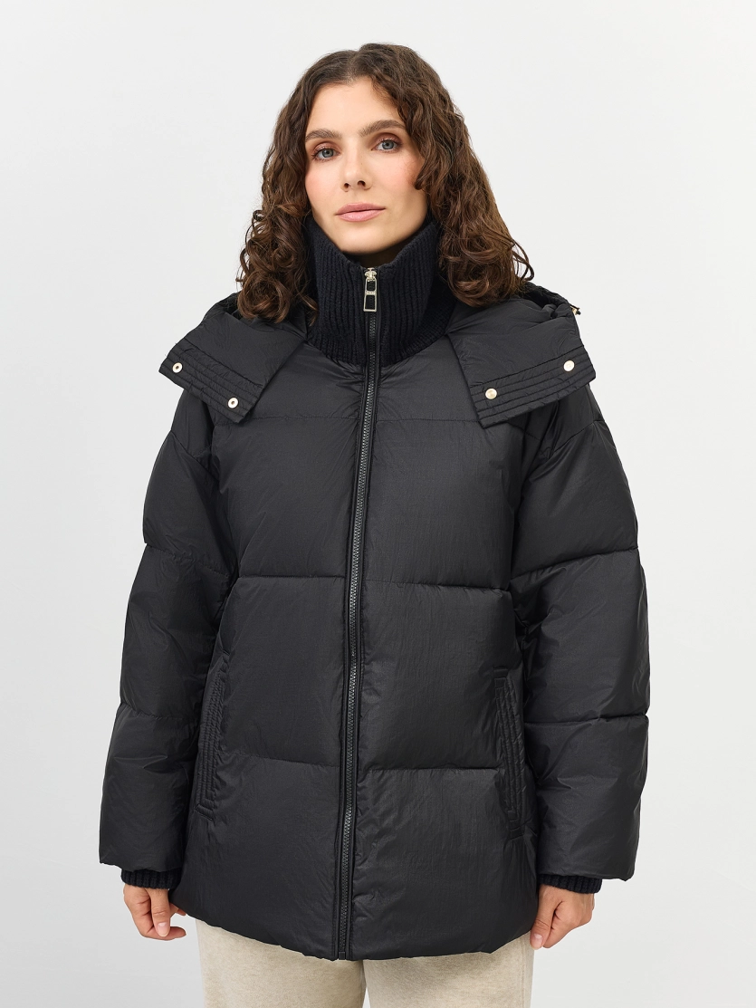 Куртка из нейлона с метализированным эффектом