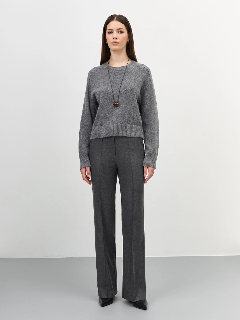 Меланжевые брюки со стрелками