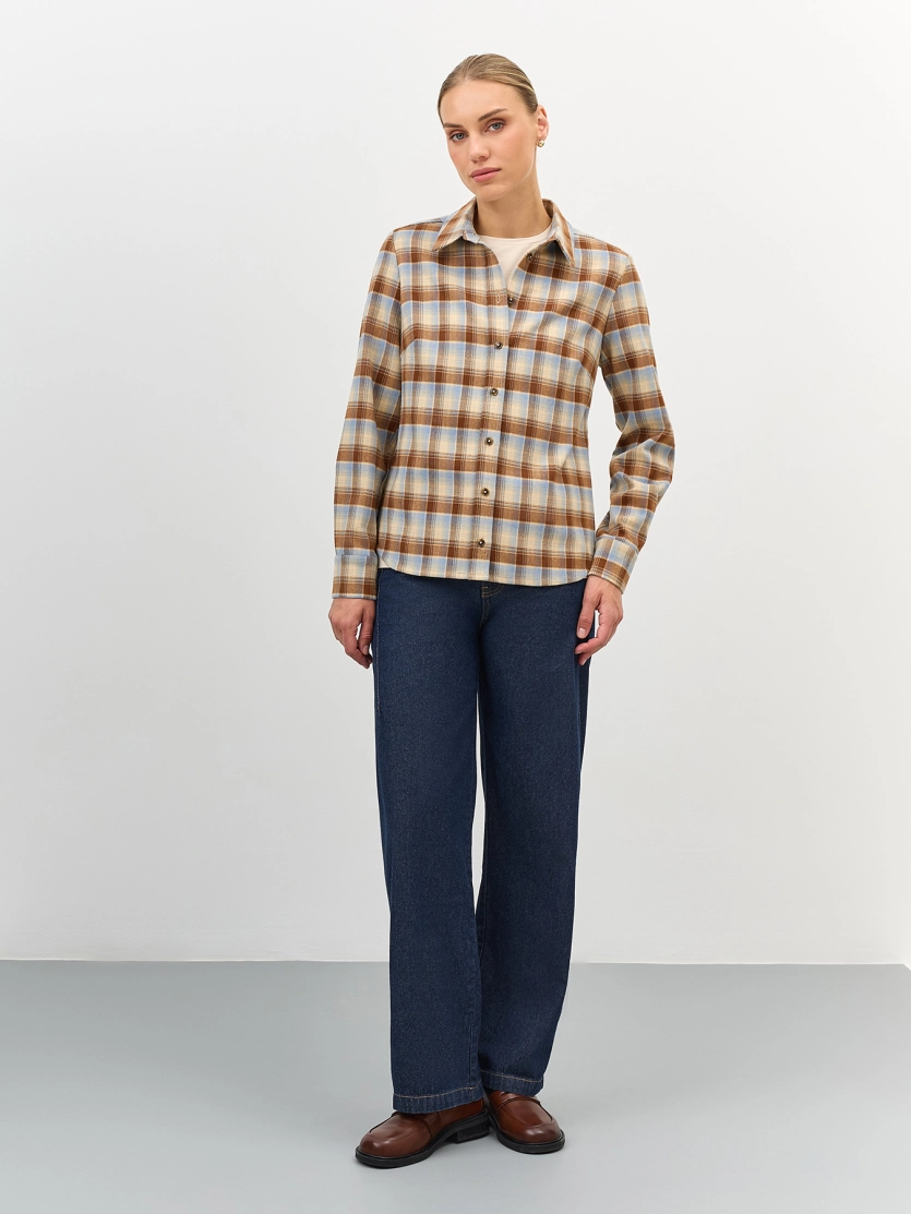 Рубашка в яркую клетку