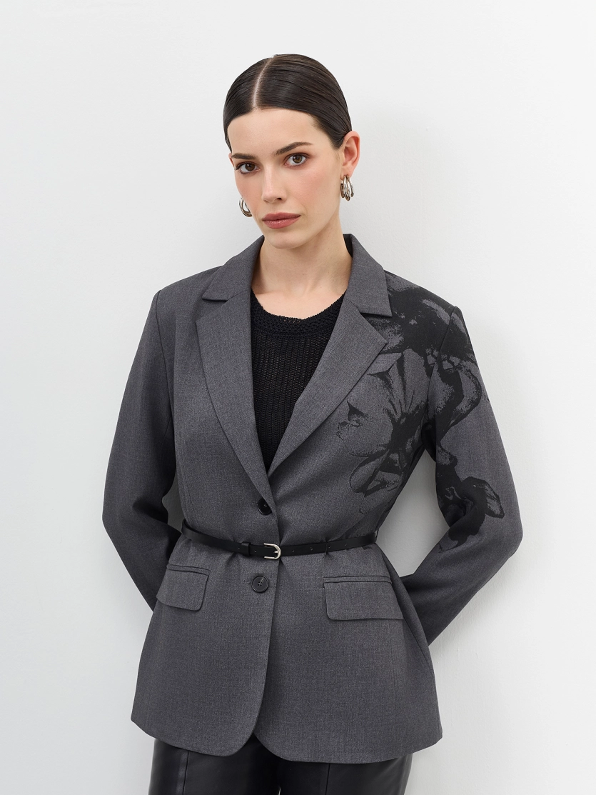 Жакет с цветочным принтом