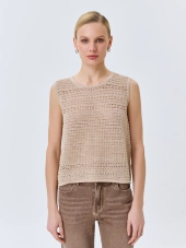 Ажурный топ с люрексом