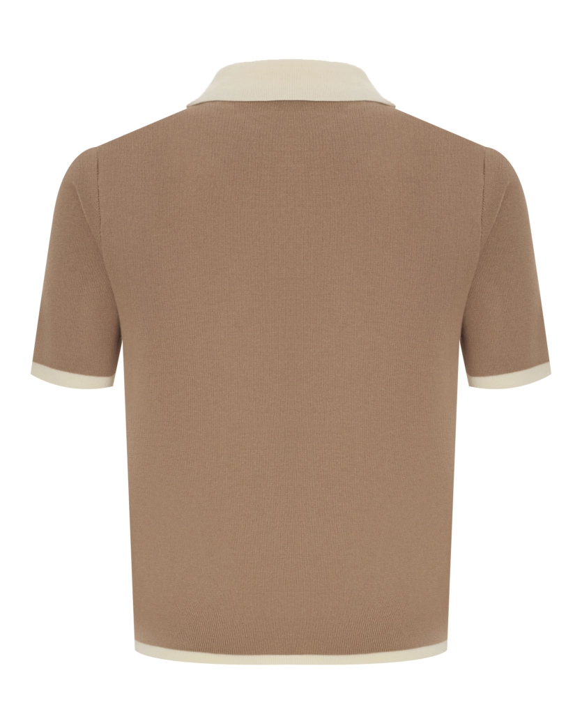Джемпер поло с контрастными деталями