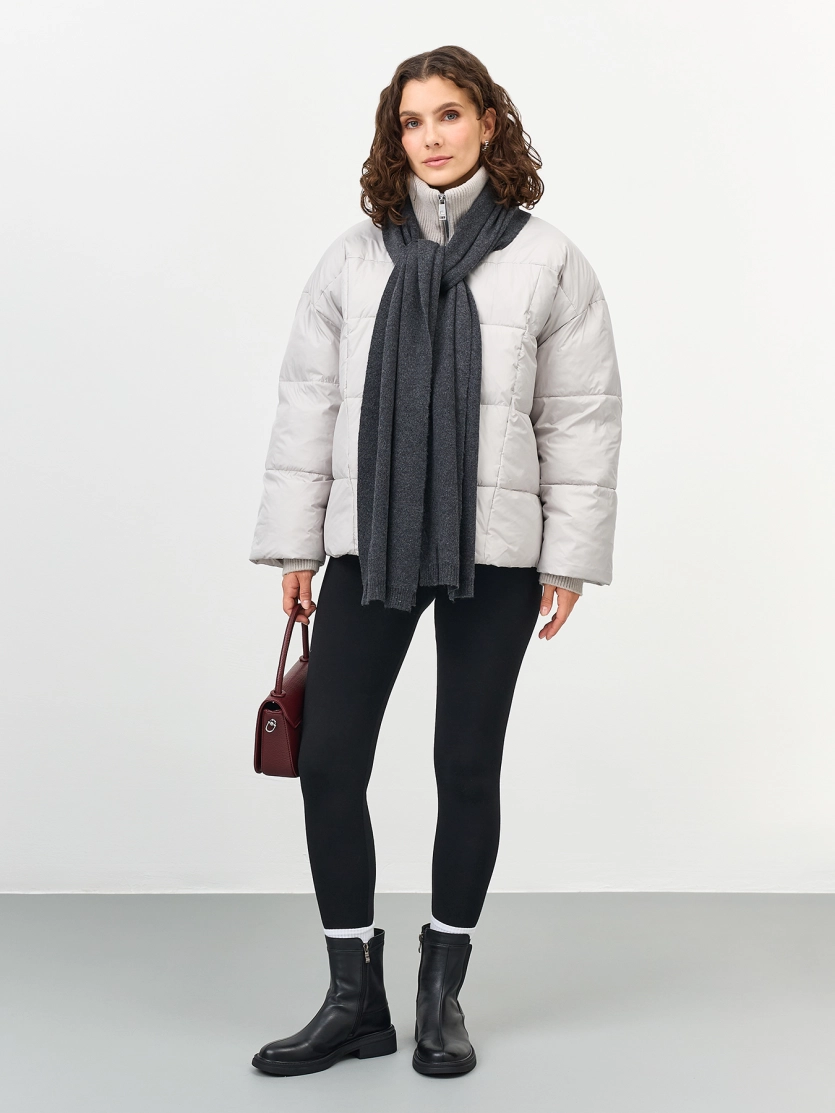 Графитовый шарф из смесовой вискозы