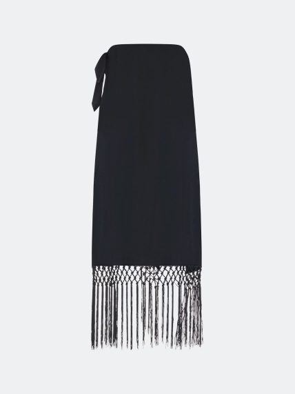 Юбка на запах с бахромой