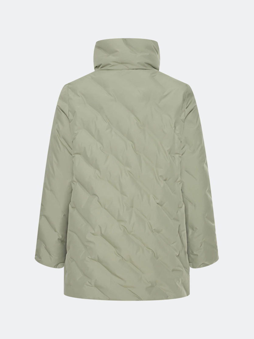 Удлиненная куртка с фактурной стежкой