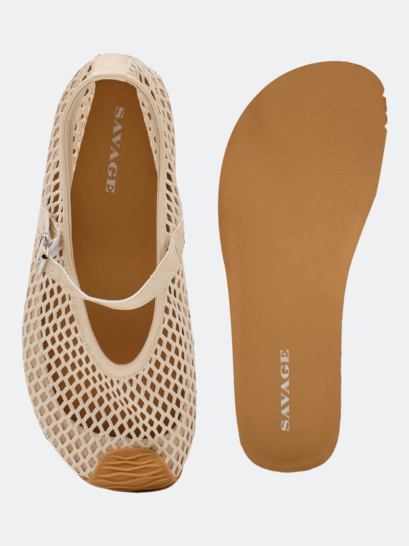 Ажурные балетки в спортивном стиле