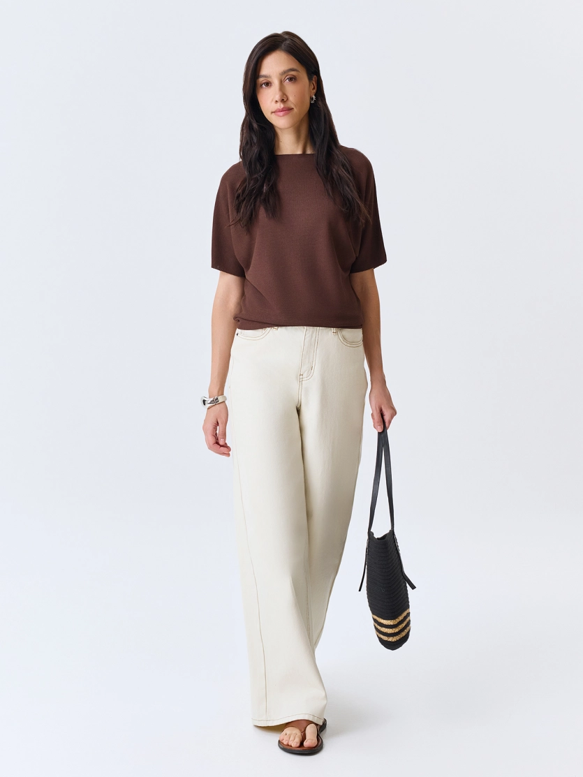 Вязаный джемпер из вискозы 