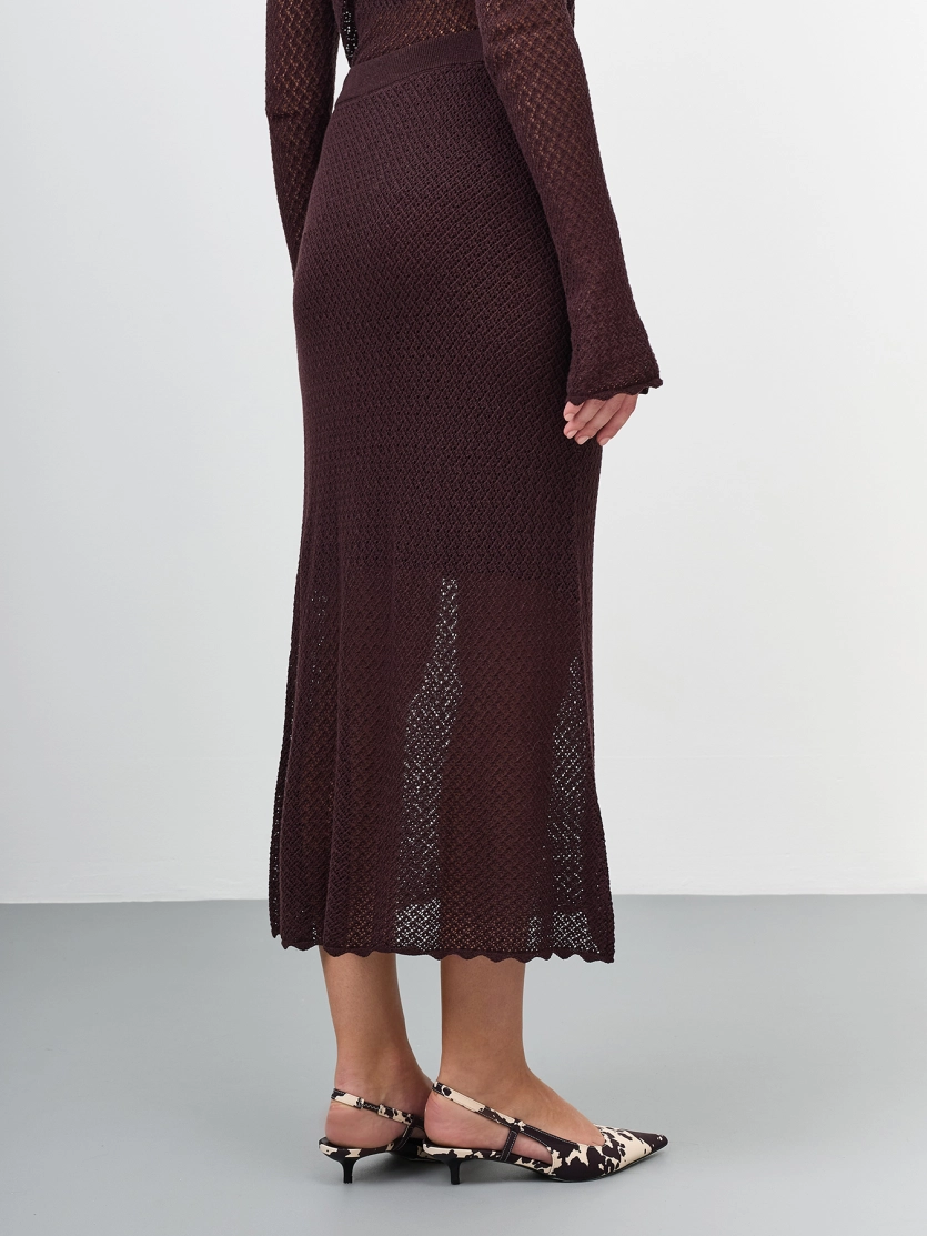 Ажурная юбка-макси