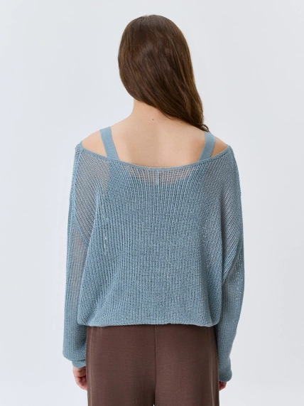 Ажурный комбинированный джемпер