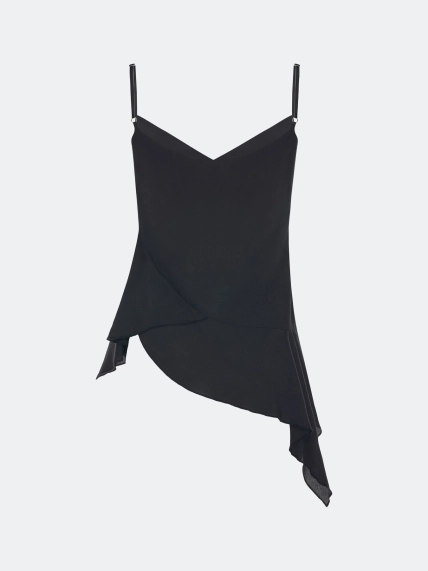 Топ с асимметричными воланами