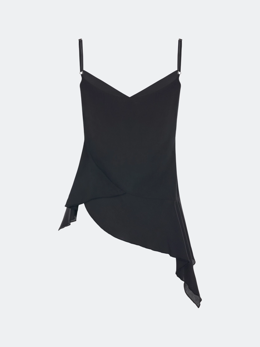 Топ с асимметричными воланами