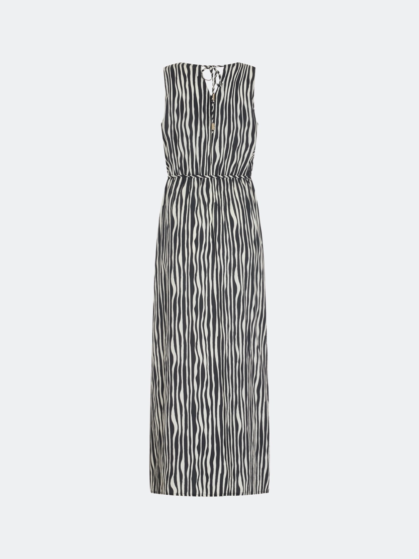 Платье-макси с монохромным принтом