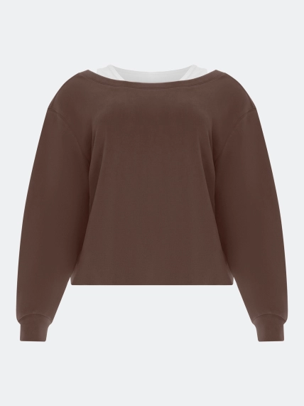 Свитшот из модала с внутренним топом