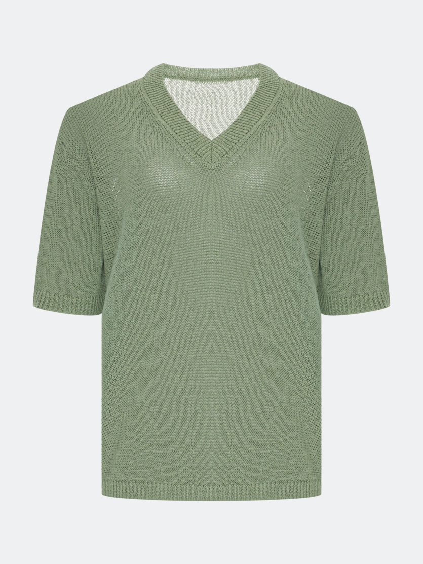 Свободный джемпер из  фактурной пряжи