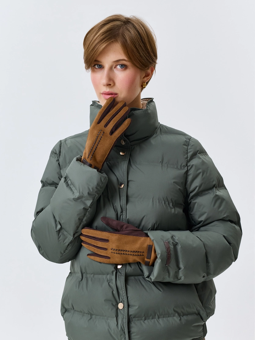 Перчатки в стиле "color block"