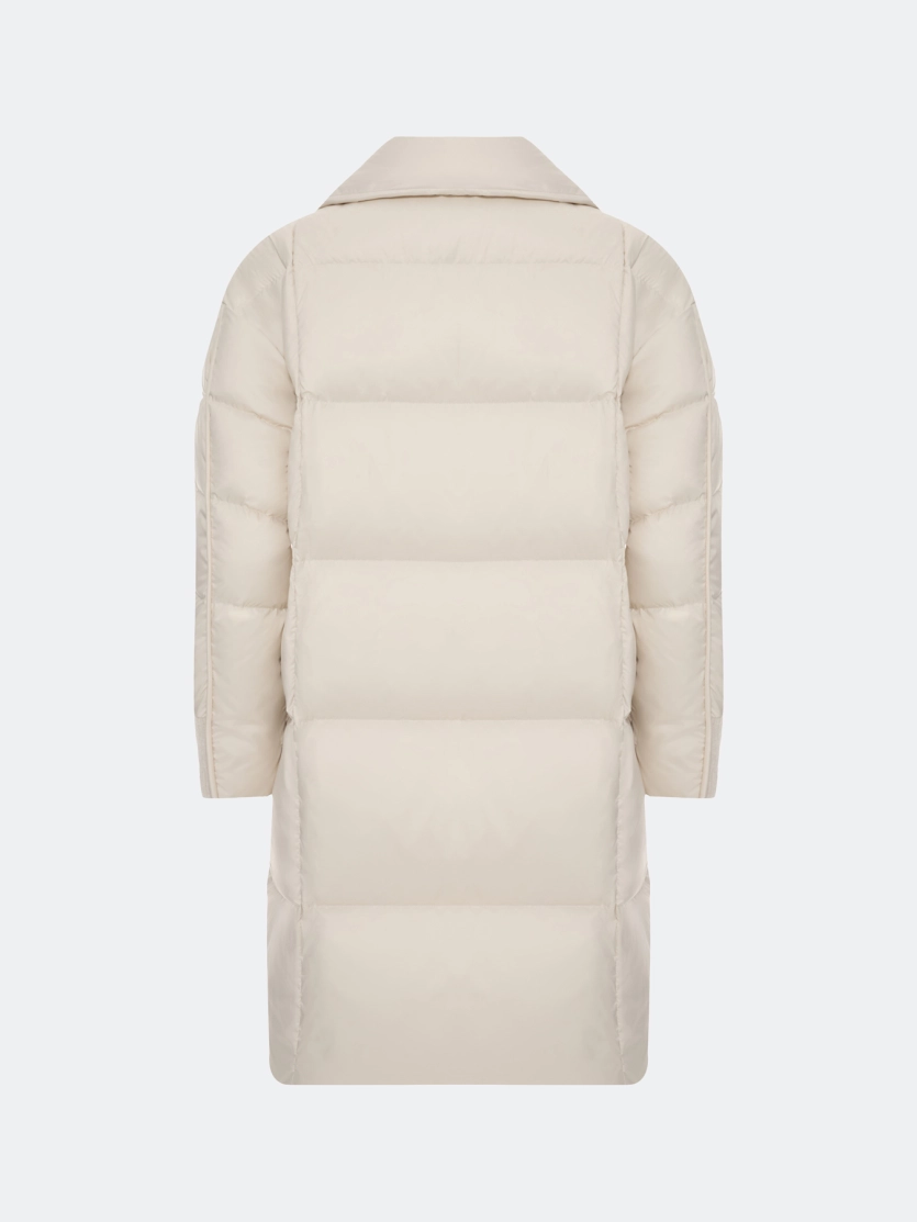 Пуховик на запах с трикотажной манишкой