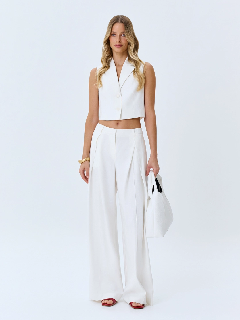 Укороченный жилет из вискозы