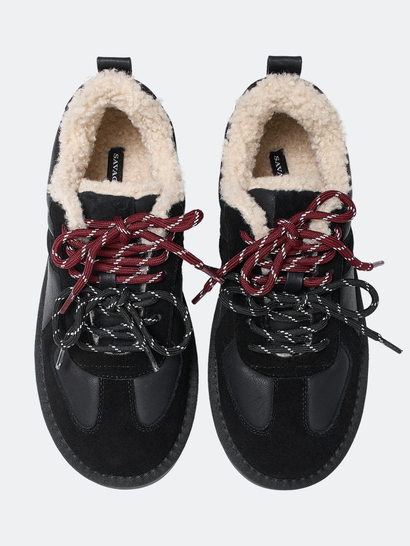 Утепленные кеды с искусственным мехом