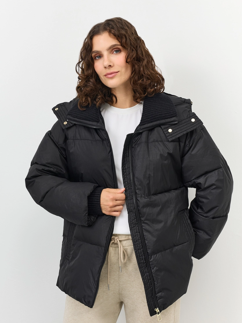 Куртка из нейлона с метализированным эффектом