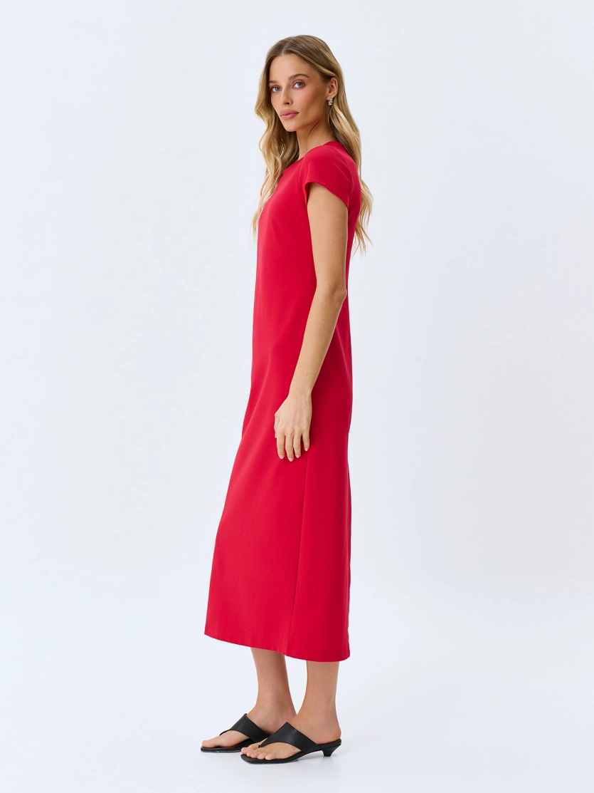 Трикотажное платье-макси