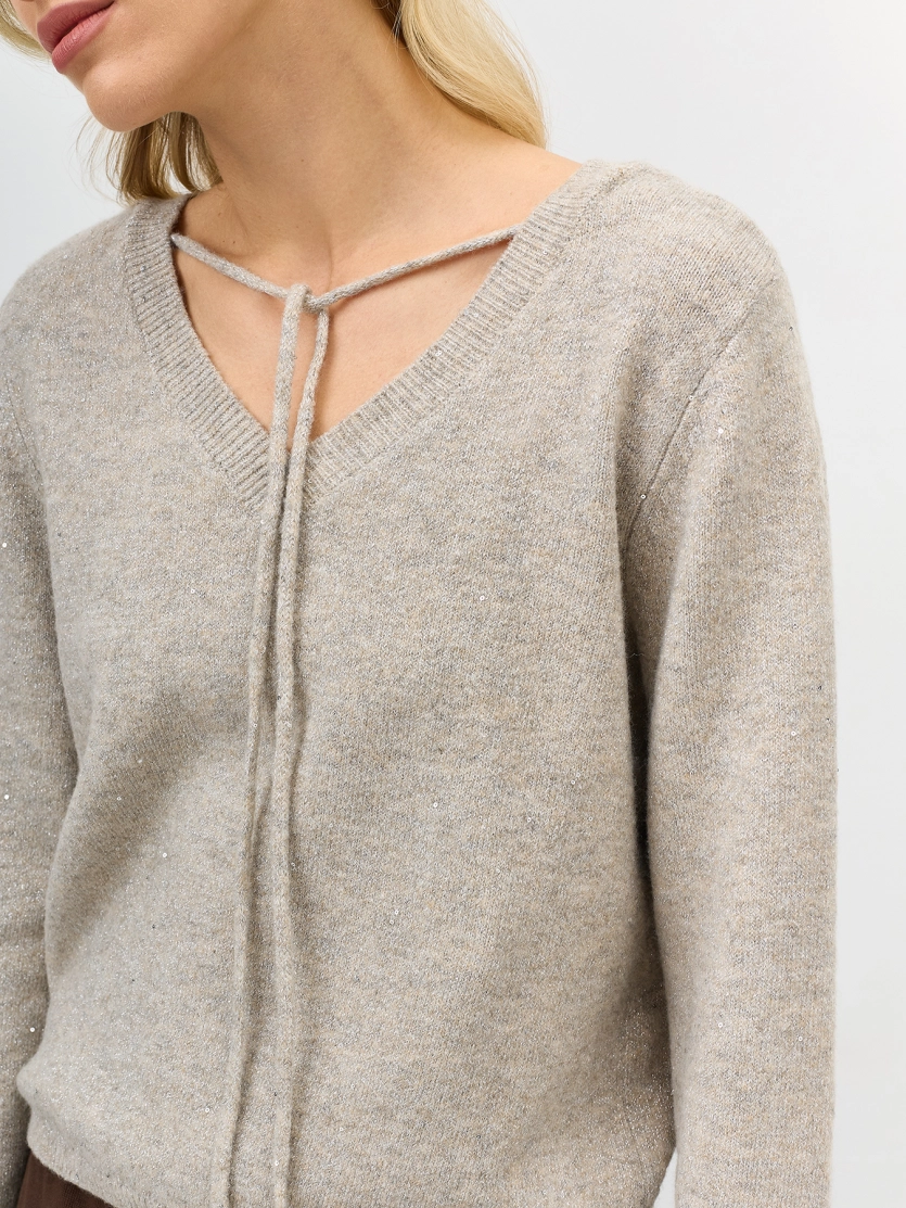 Джемпер с мерцающим люрексом 