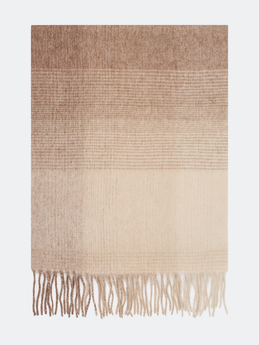 Шарф из 100% шерсти с клетчатым принтом