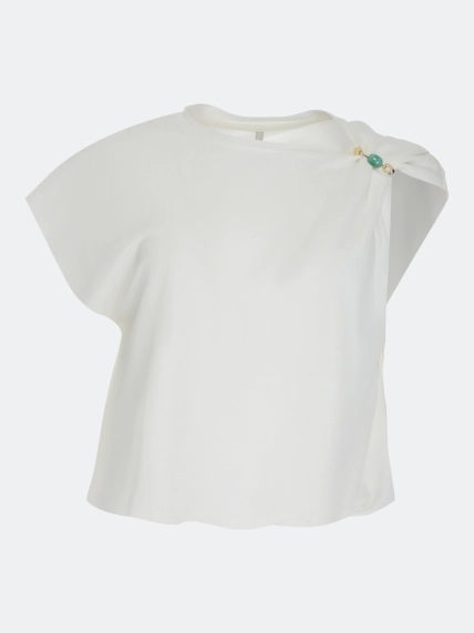 Топ с асимметричным декором