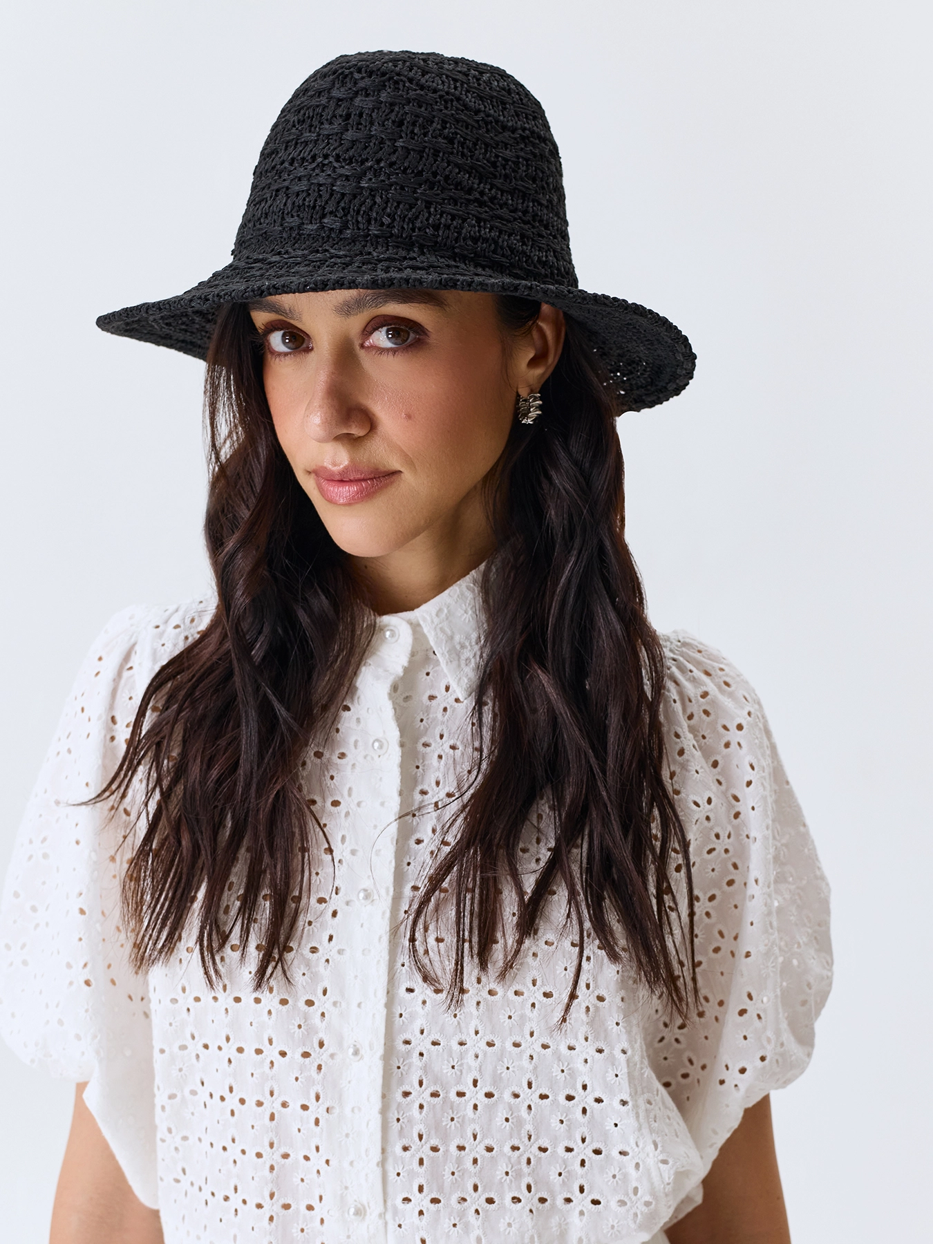 Плетеная шляпа с прямыми полями SAVAGE