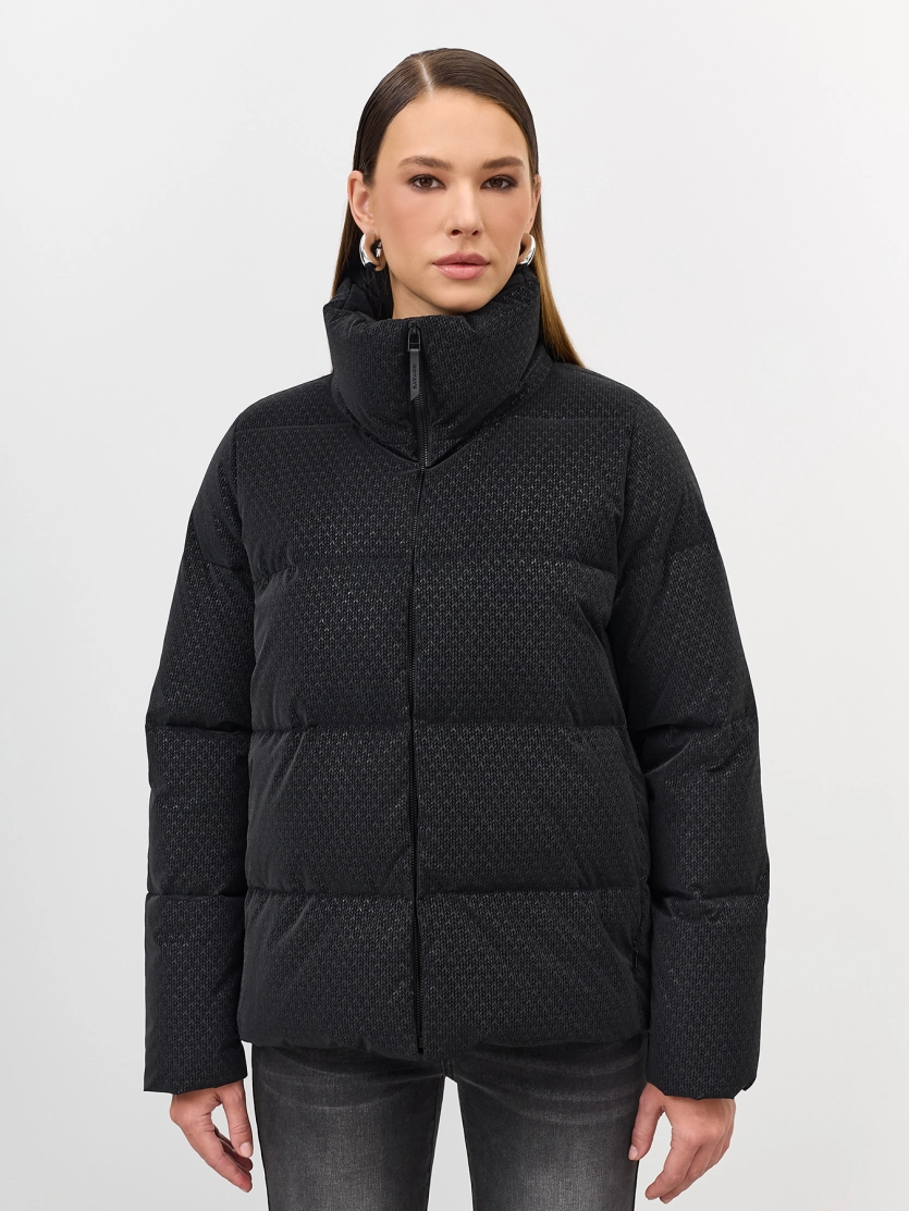 Куртка с имитацией вязаной фактуры