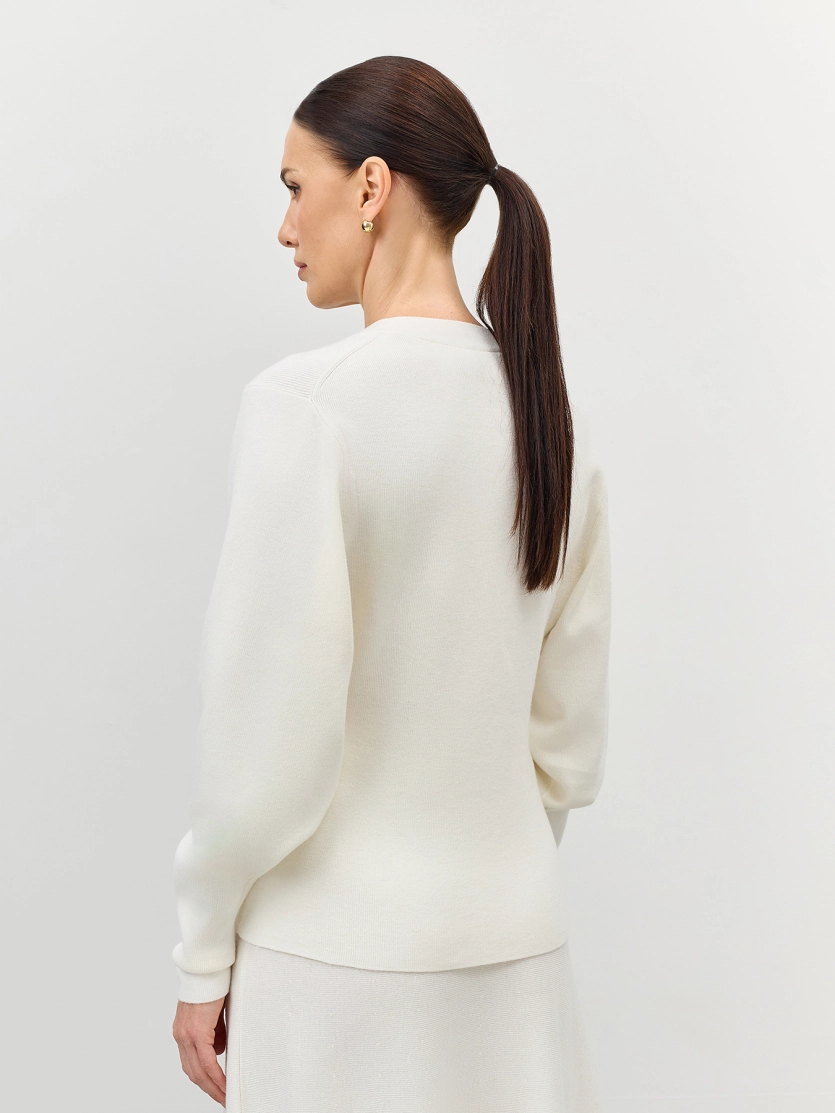 Кардиган с объемными рукавами