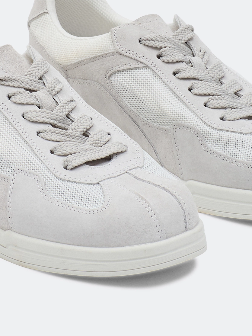 Серые замшевые кеды