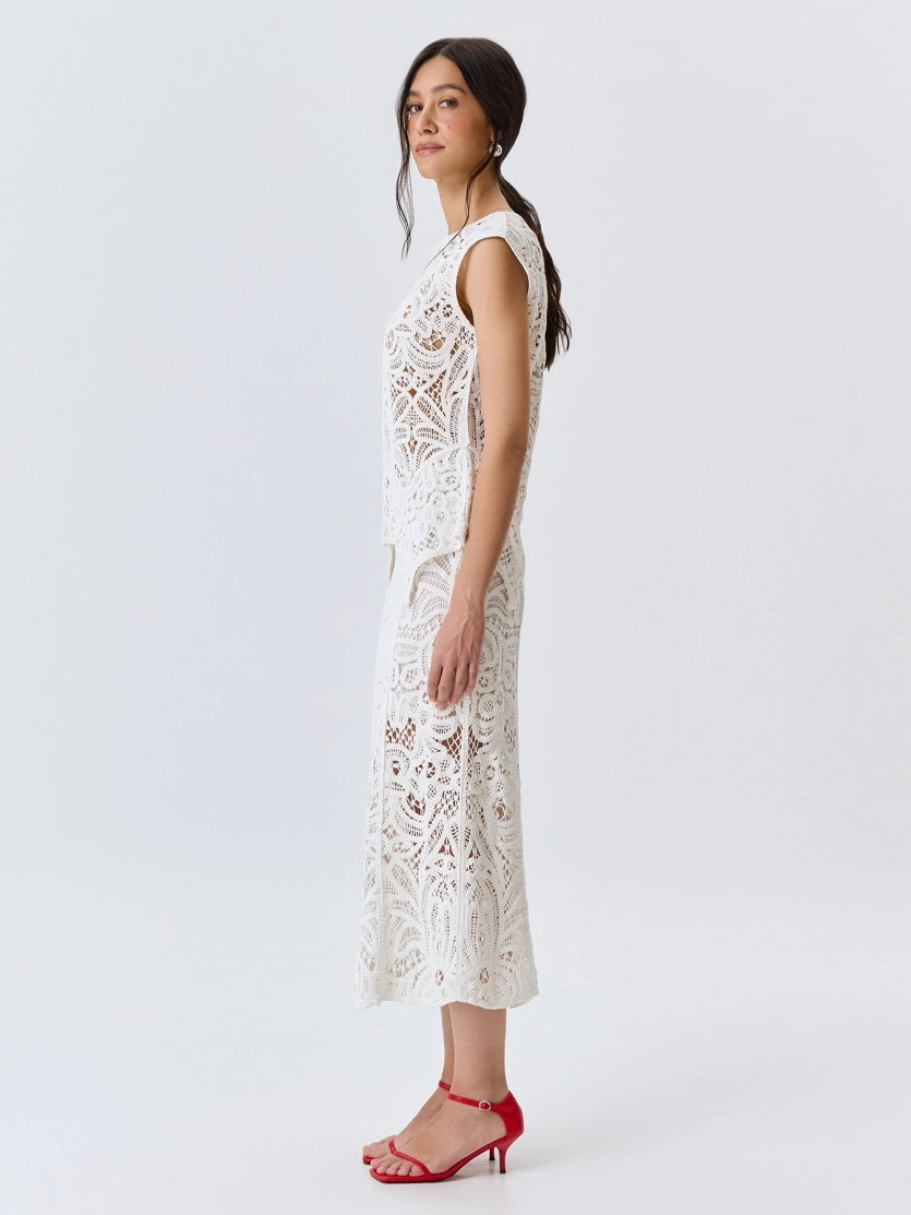 Ажурная кружевная юбка