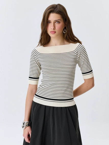 Облегающий джемпер в полоску